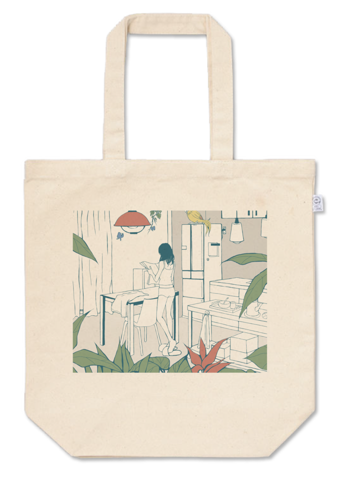 トートバッグ - M - プリント面積中 - ナチュラル