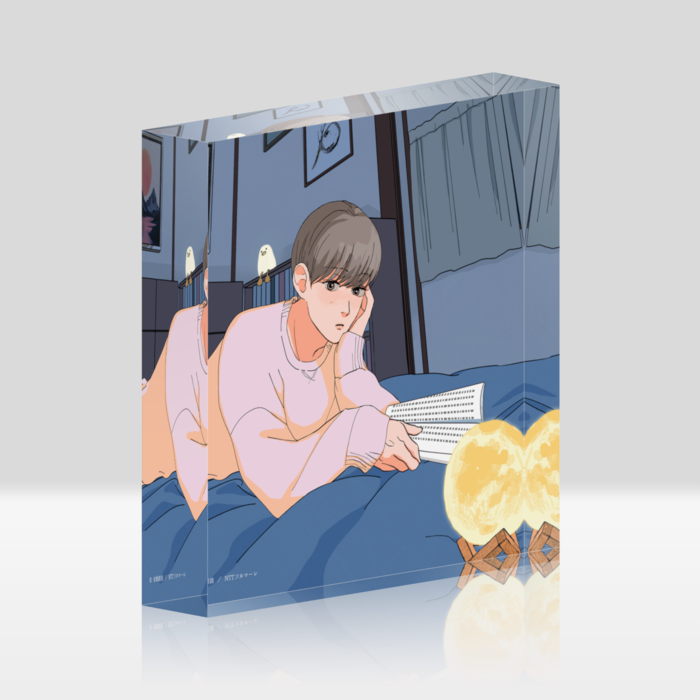 アクリルブロック - 100x100mm(ホワイト)