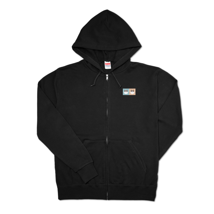 ジップパーカー - L - ブラック