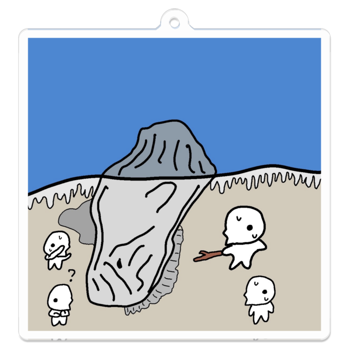 アクリルキーホルダー - 70 x 70 (mm) - グロブスター