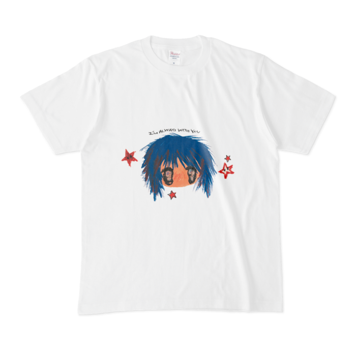 いつもいっしょのスターTee - M - 白