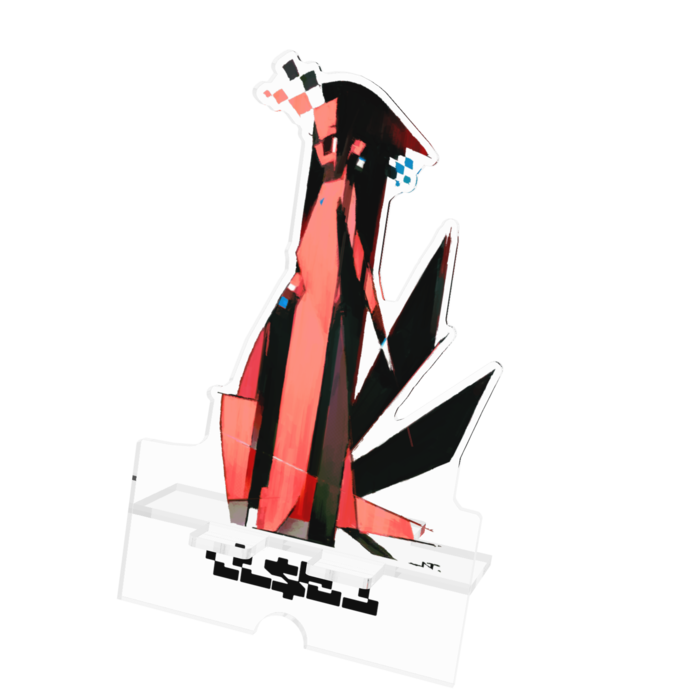 竜の子 スマホスタンド 赤肌 - 100x160mm(ケーブル穴あり)