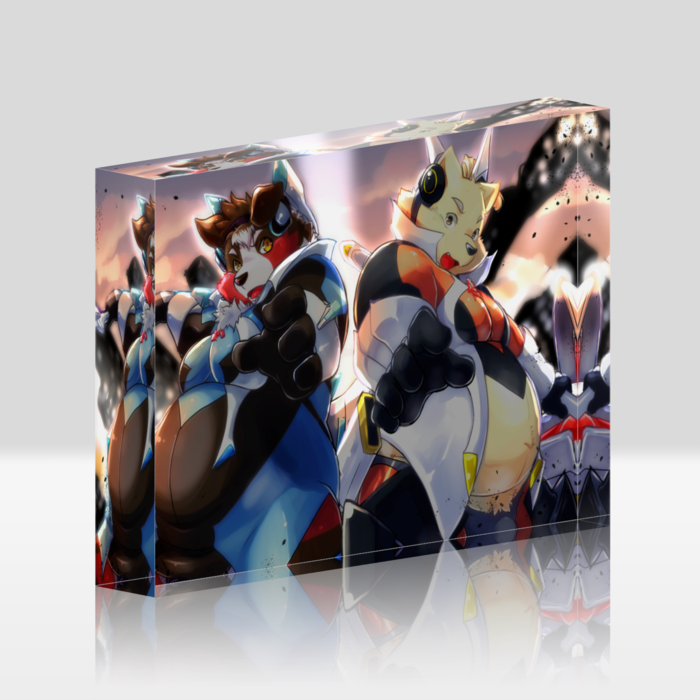 戦闘服アクリルブロック - 148x100mm