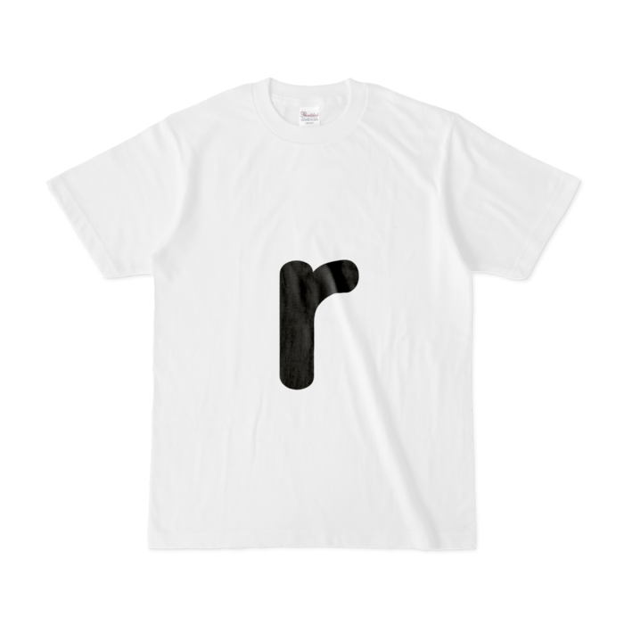「r」（小文字）Tシャツ - S - 白