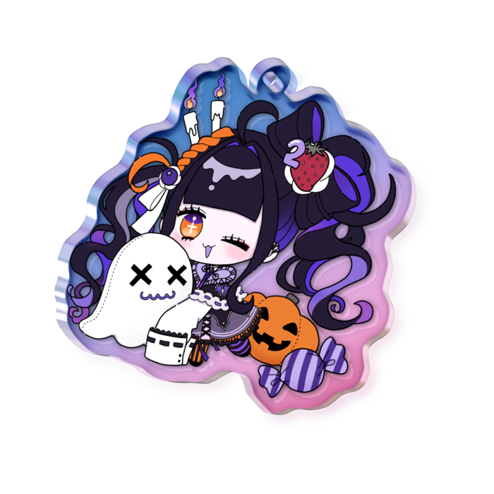 オーロラアクリルキーホルダー - 50 × 50mm