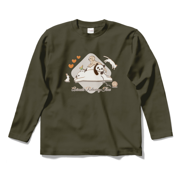 ロングスリーブTシャツ　アーミーグリーン　S