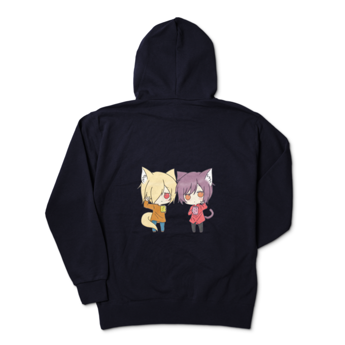 ジップパーカー - XL - ネイビー