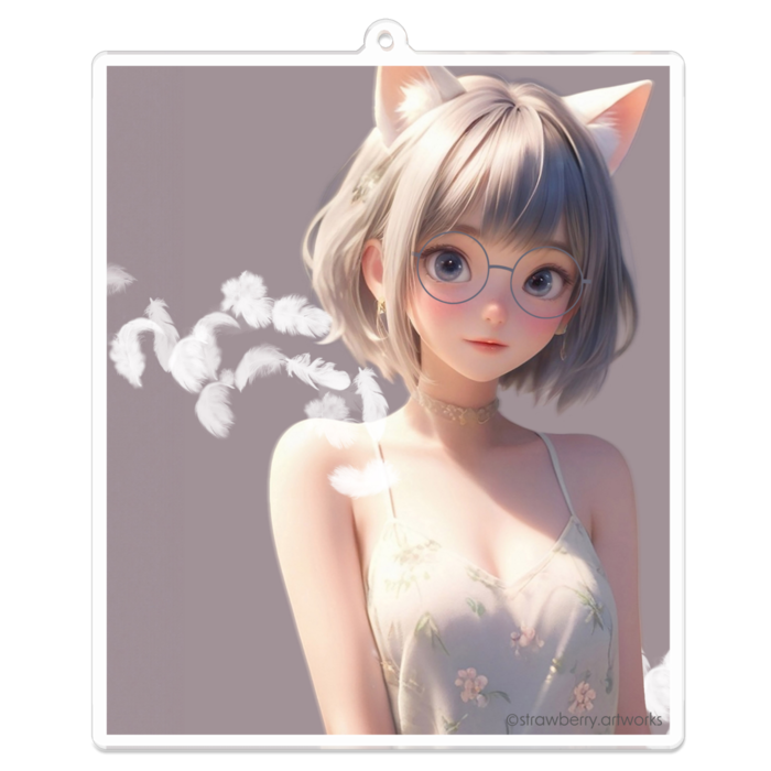 アクリルキーホルダー（コーティング） - 100 x 100 (mm)