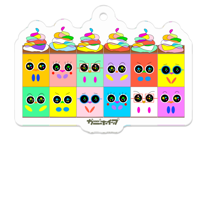 アクリルキーホルダー - 50 x 50 (mm)