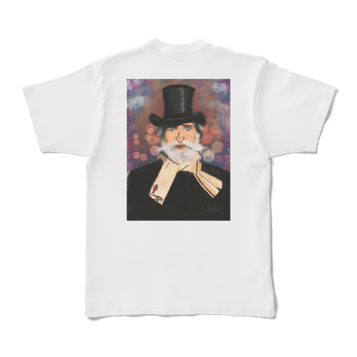 背面プリントTシャツ - XL - 白