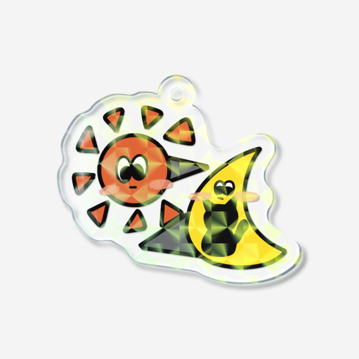 ホログラムアクリルキーホルダー - 50 × 50mm
