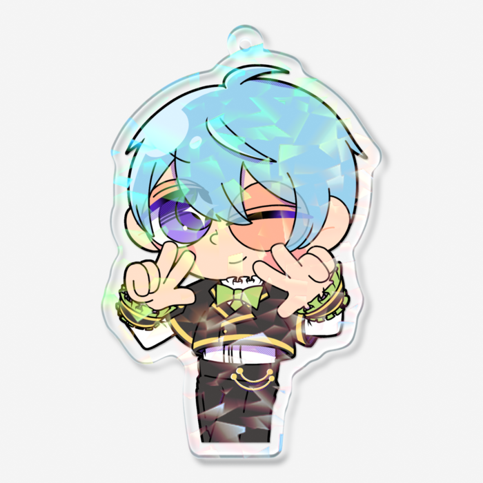 ホログラムアクリルキーホルダー - 70 × 70mm