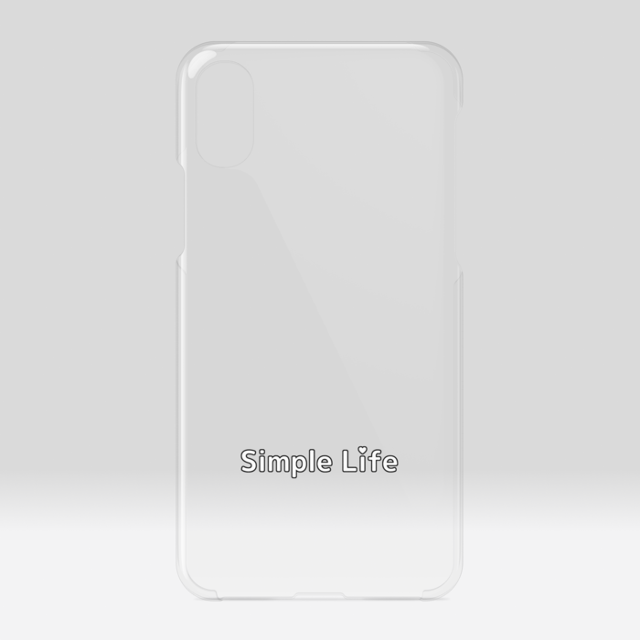 クリアiPhoneケースB　Simple Life❤　iPhone X / XS