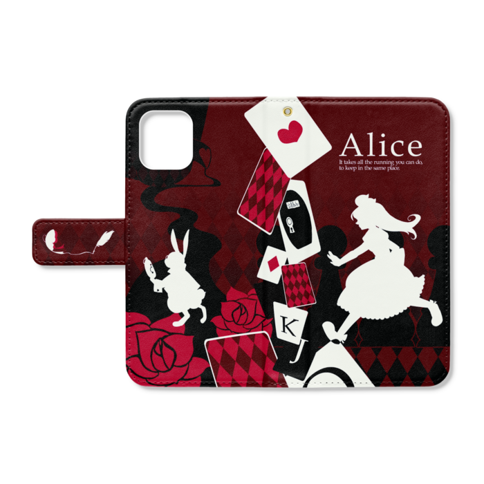 ウサギを追いかけるアリス 手帳型iphoneケース Clockcrockwork Booth Booth