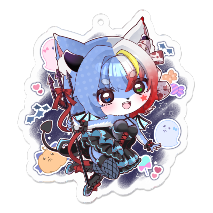 悪魔ちゃんその1アクリルキーホルダー - 70 x 70 (mm)