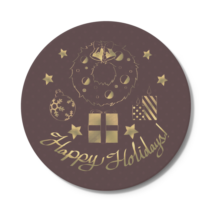 クリスマスコースター(リースといろいろ)赤