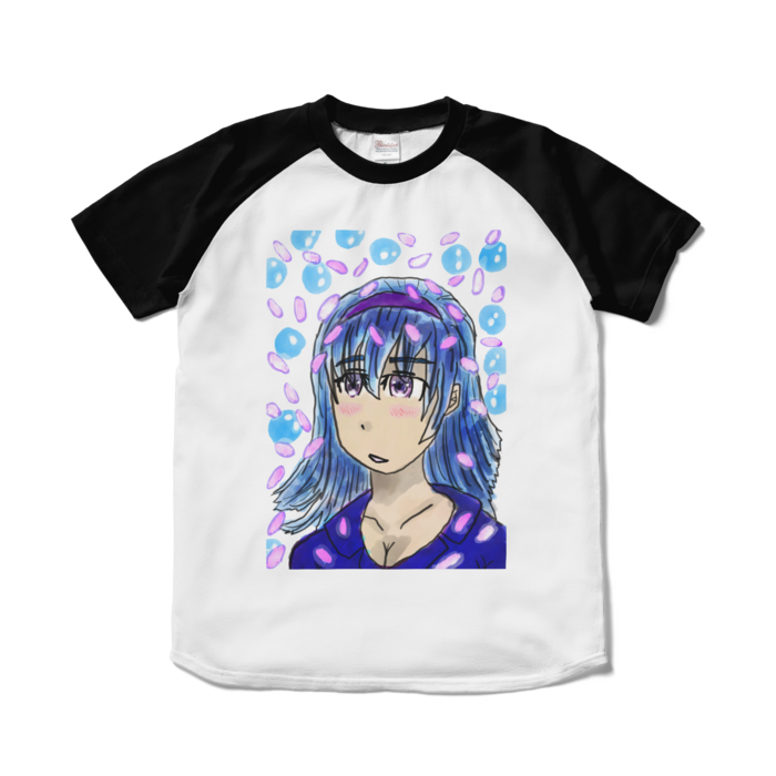 ラグランTシャツ - S - ホワイト×ブラック