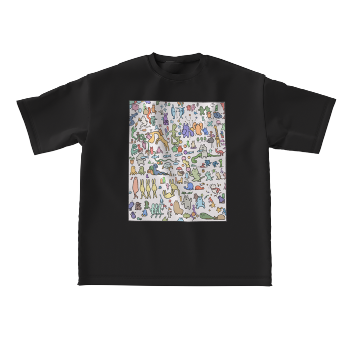 ビッグシルエットTシャツ - L - 印刷大