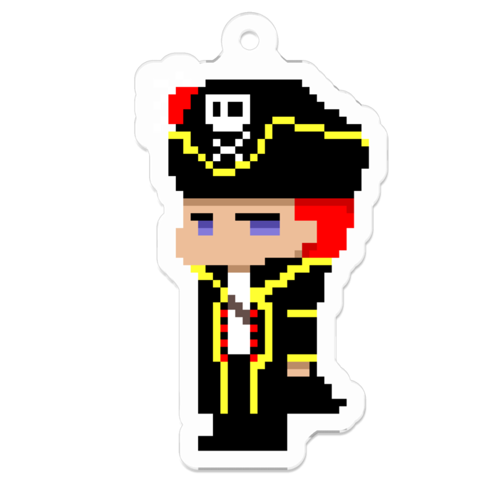 アクリルキーホルダー - 50 x 50 (mm)　ジト目