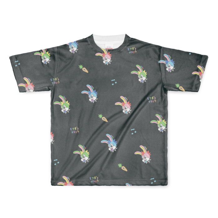 フルグラフィックTシャツブラック - L - 両面印刷