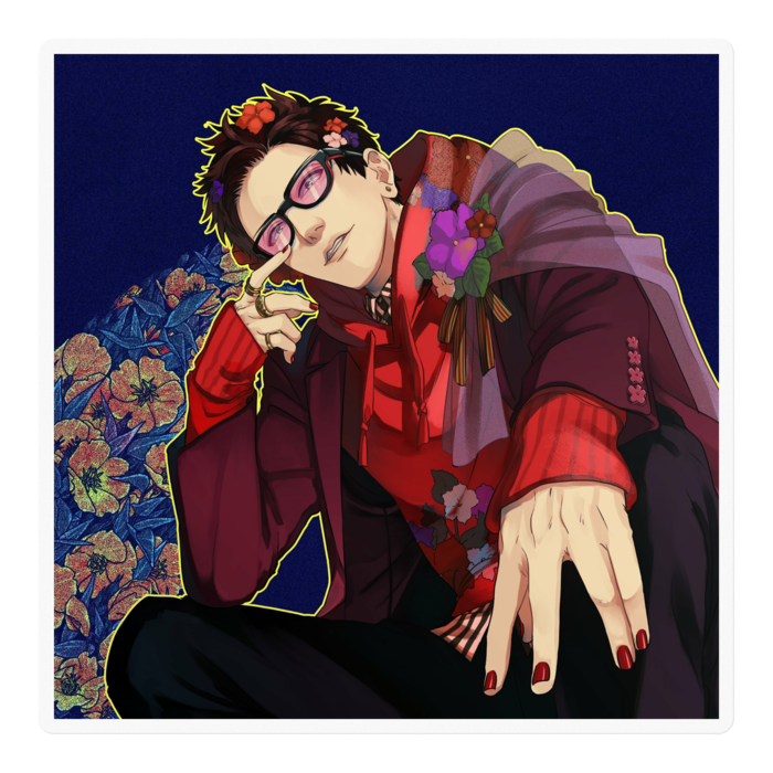 畠中BDステッカー(100×100mm)