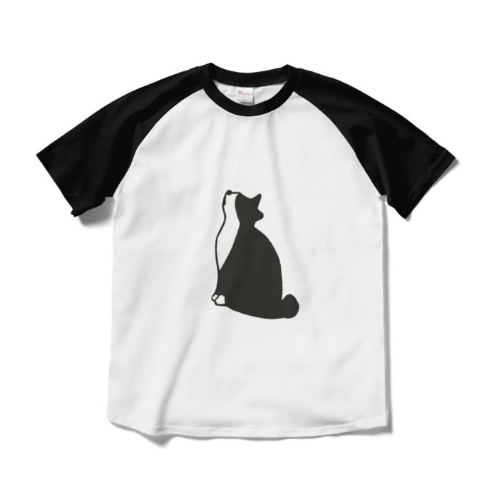 ラグランTシャツ - M - ホワイト×ブラック