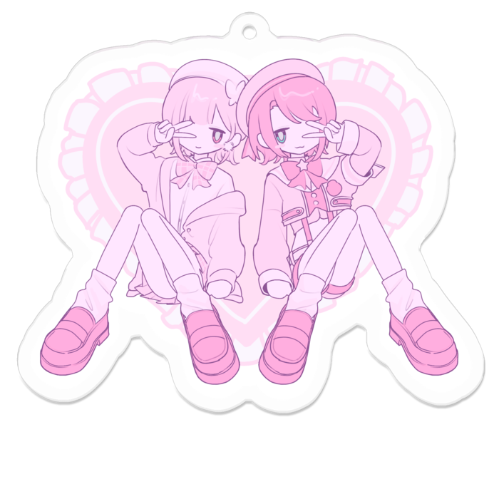 アクリルキーホルダー（コーティング） - 70 x 70 (mm)