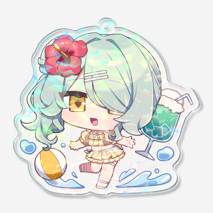 ホログラムアクリルキーホルダー - 70 × 70mm
