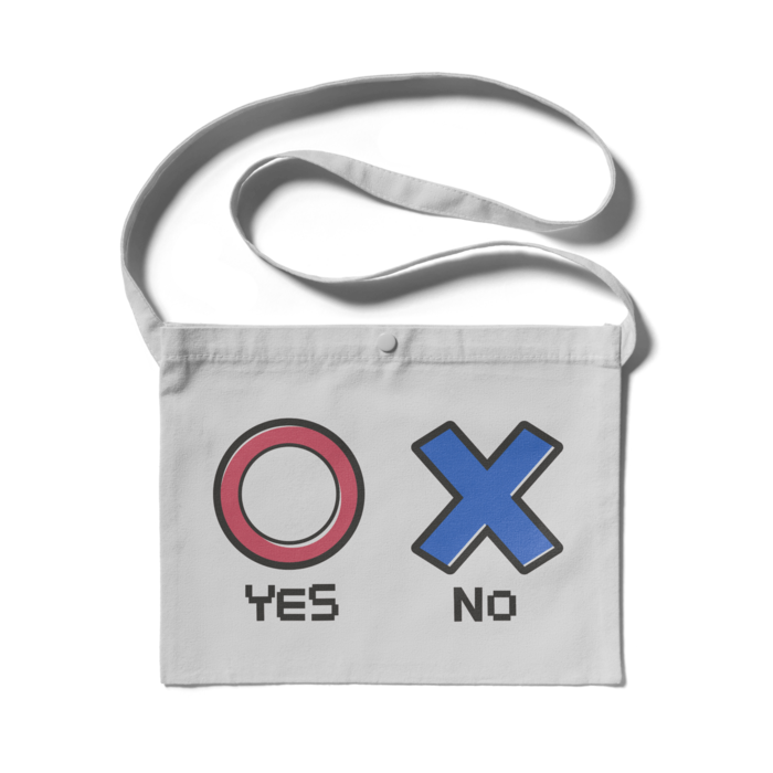 〇✕サコッシュ（ライトグレー） - 300 x 230 (mm)(1)