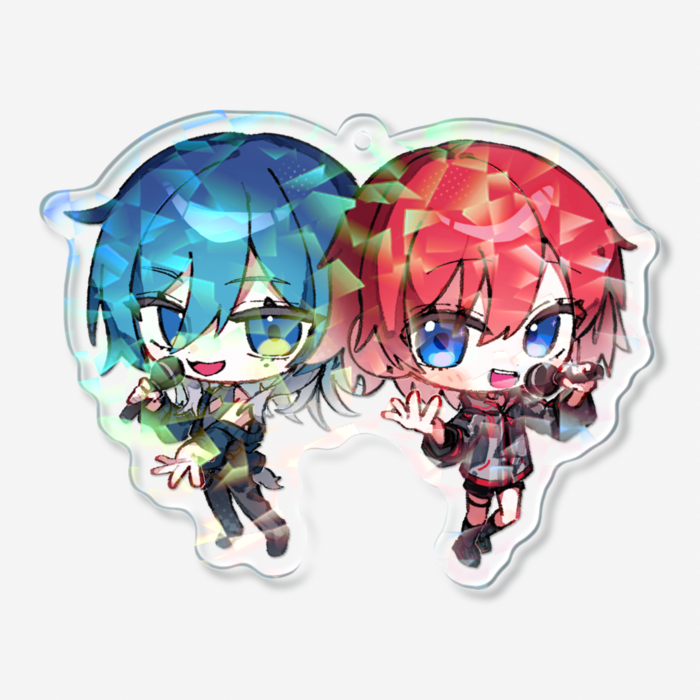 ホログラムアクリルキーホルダー - 70 × 70mm