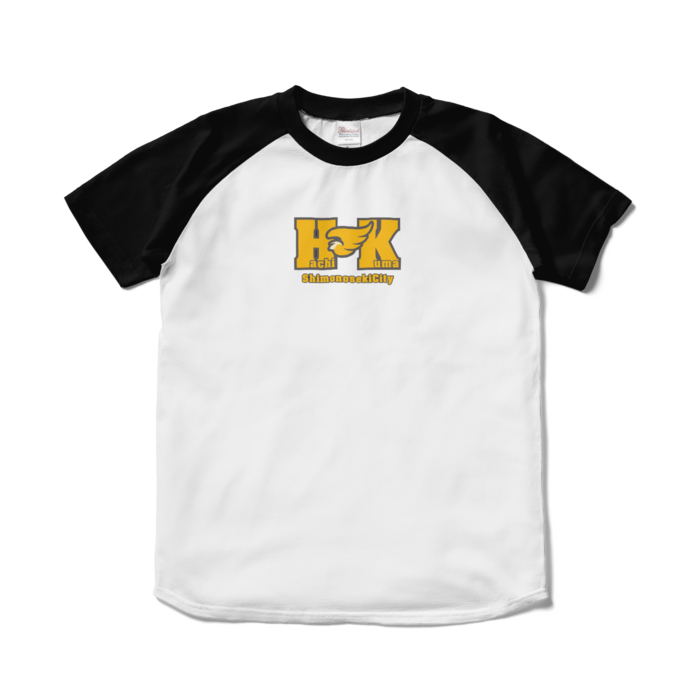 ラグランTシャツ - S - ホワイト×ブラック