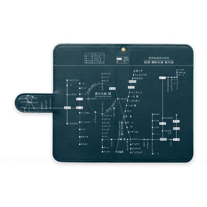 銀河鉄道路線図 手帳型androidケース Sane St Booth