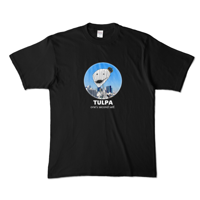 カラーTシャツ(濃色) - XL - 正面 - ブラック