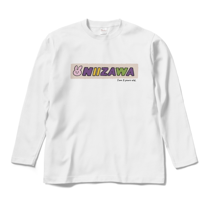 ロングスリーブTシャツ - M - ホワイト(ベージュロゴ)