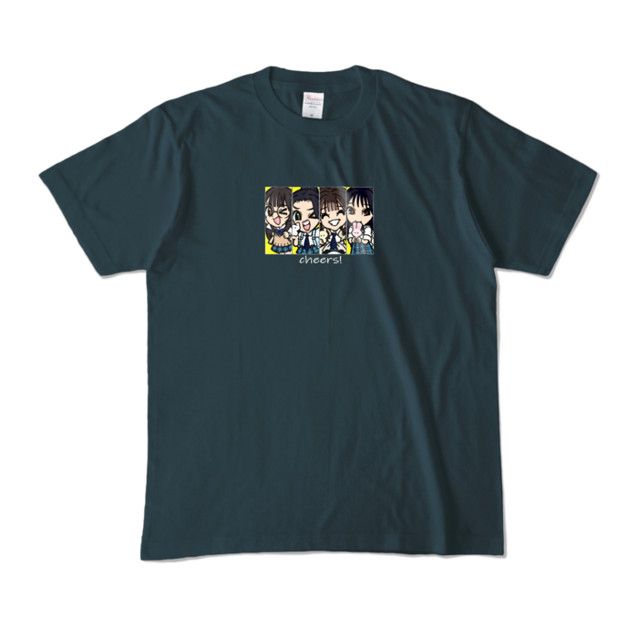 ４並びカラーTシャツ - M - デニム (濃色)