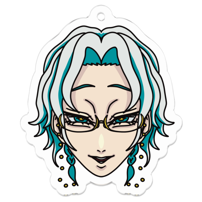 【くろうさん】アクリルキーホルダー - 50 x 50 (mm)