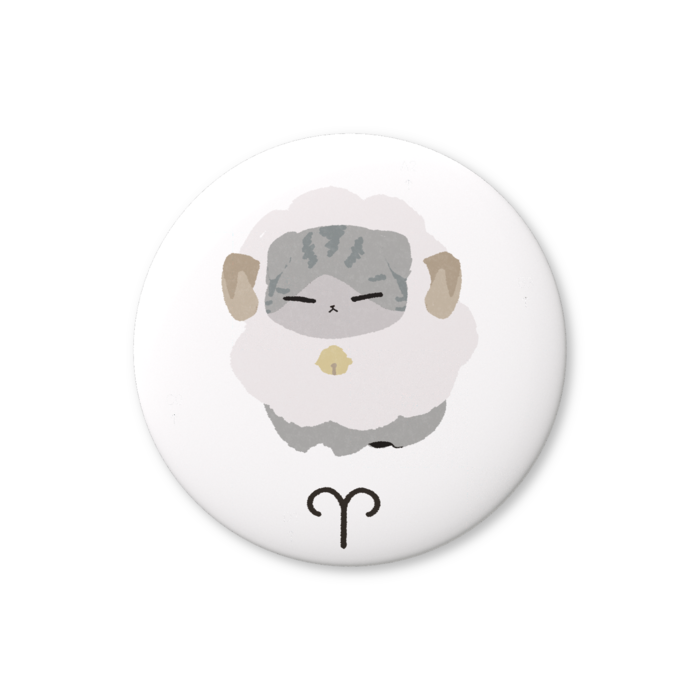 牡羊ニャ(缶バッジ　バリュー　44mm)