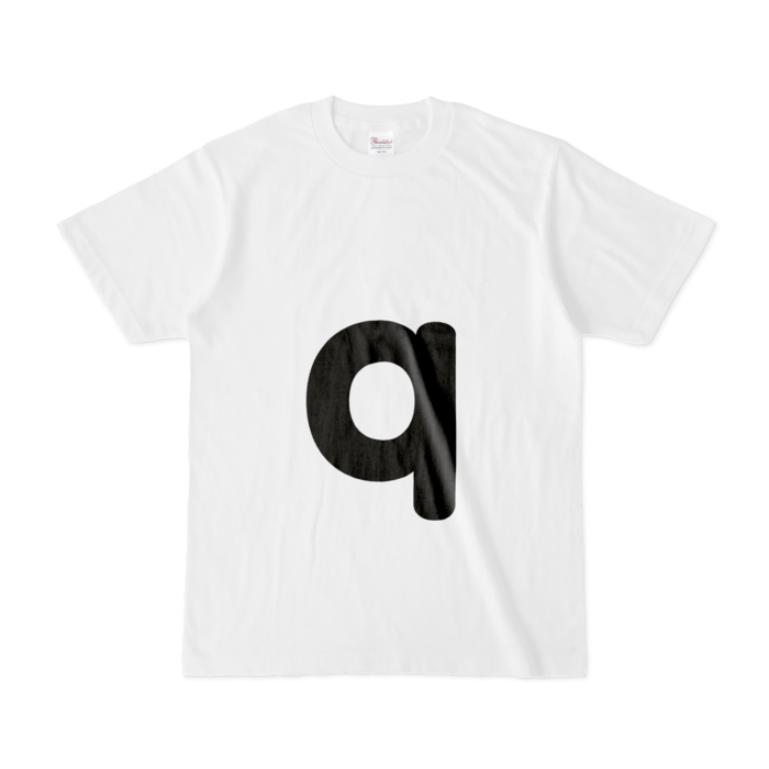 「q」（小文字）Tシャツ - S - 白