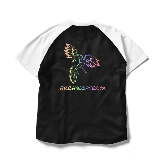 ラグランTシャツ - L - ブラック×ホワイト