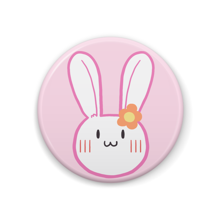 ぽこうさぎ缶バッジ（通常）44mm