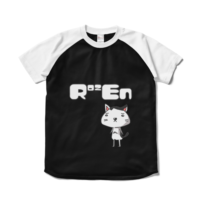 ラグランTシャツ - S - ブラック×ホワイト(黒白)