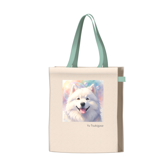 ツートンカラーバッグ - グリーン - W34 × H41 × D14cm