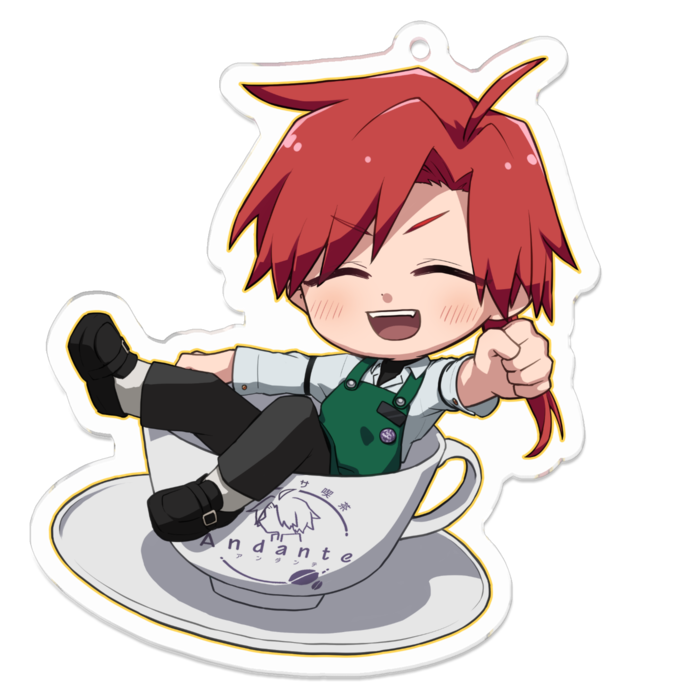 アクリルキーホルダー - 70 x 70 (mm)あめまる