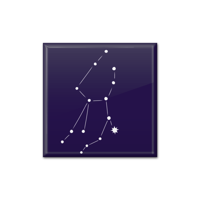 乙女座缶バッジ - 四角形40mm