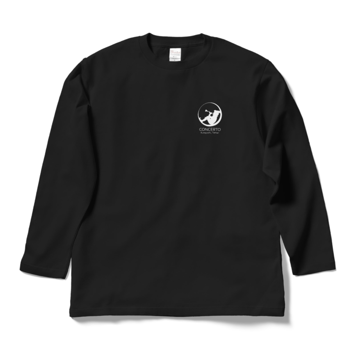 ロゴ長袖Tシャツ-ブラック(L)