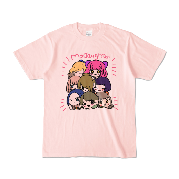カラーTシャツ(淡色) - S - 正面 - ライトピンク