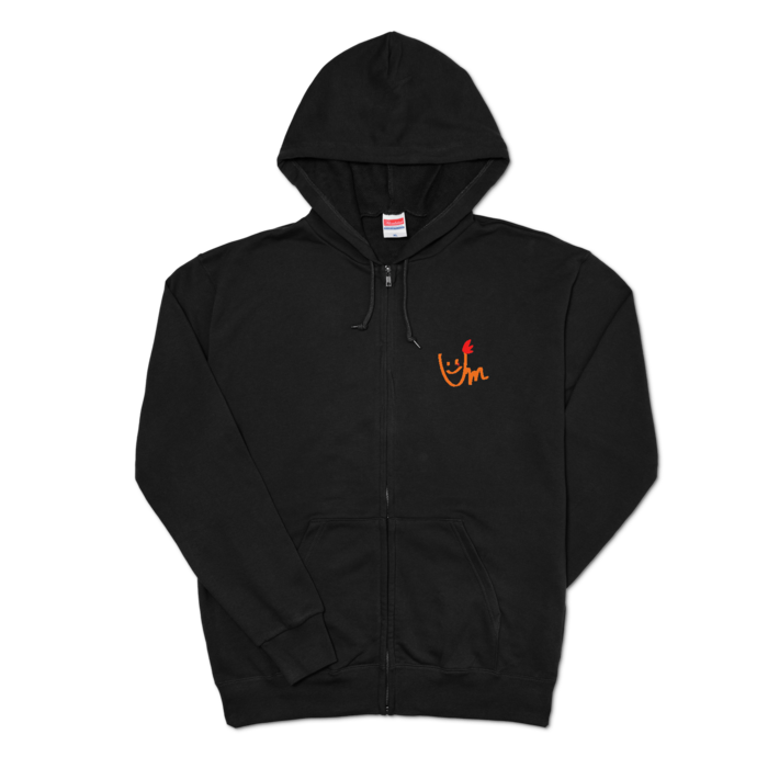 ジップパーカー - XL - ブラック