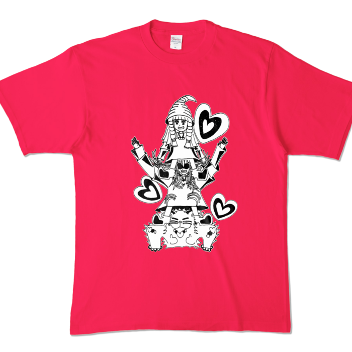 カラーTシャツ - XL - ホットピンク (濃色)