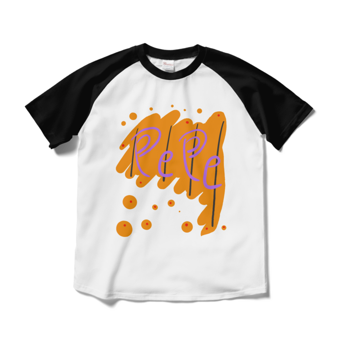 ラグランTシャツ - M - ホワイト×ブラック