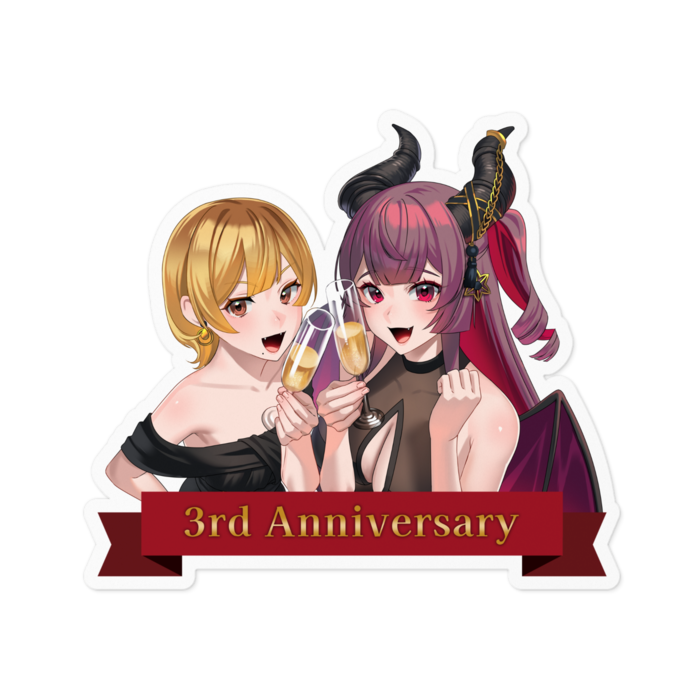 3rd Anniversary リボン付き(100 x 100 mm)